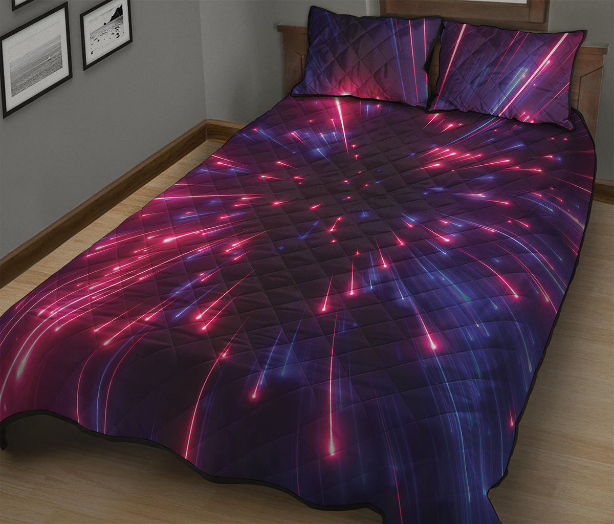 Cosmic Hyperspace Print Quilt Bed Set
