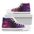Cosmic Hyperspace Print White High Top Sneakers