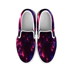 Cosmic Hyperspace Print White Slip On Shoes