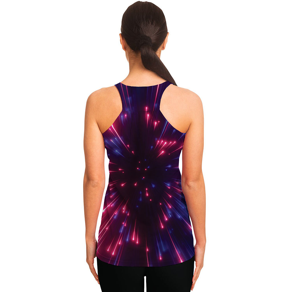 Cosmic Hyperspace Print Women's Racerback Tank Top