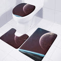 Cosmic Space Print 3 Piece Bath Mat Set