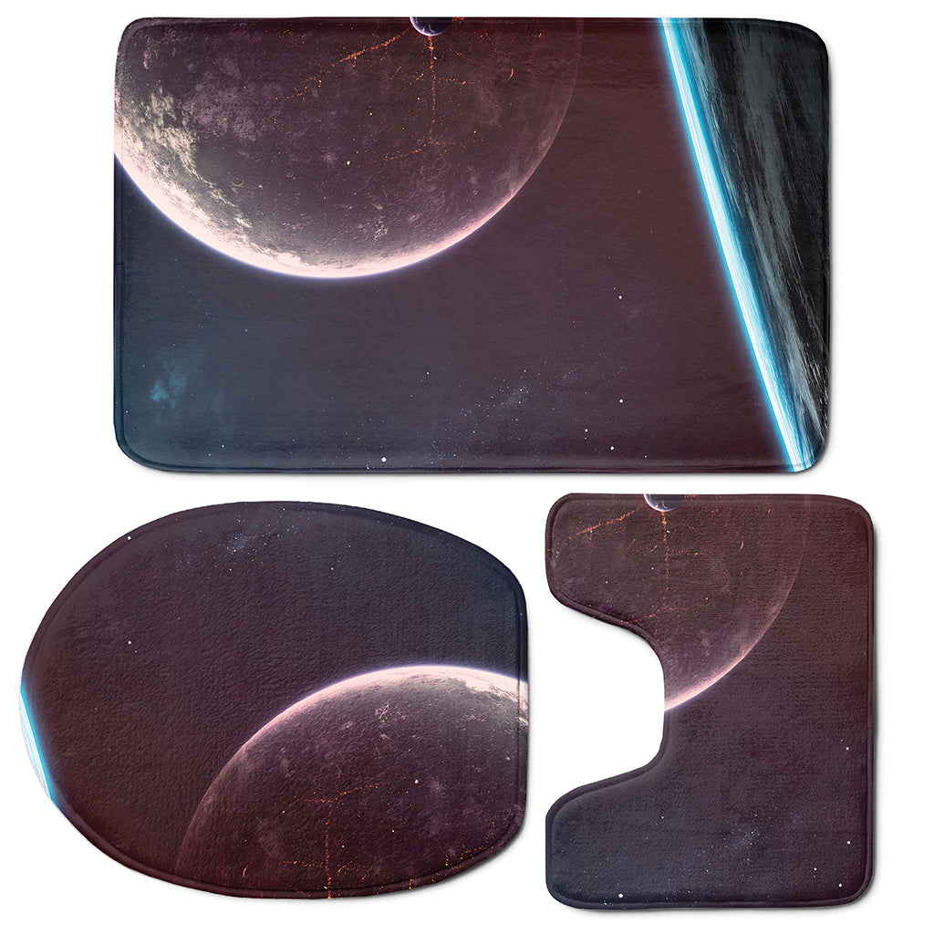 Cosmic Space Print 3 Piece Bath Mat Set