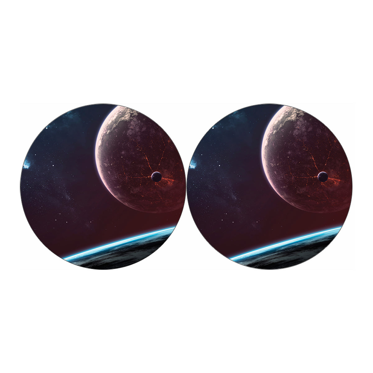 Cosmic Space Print Car Coasters