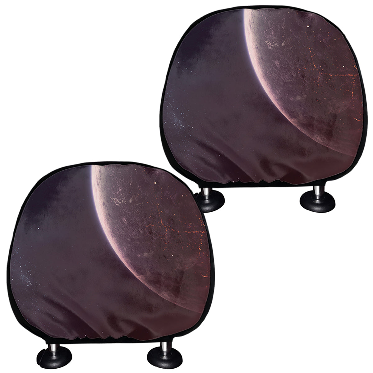 Cosmic Space Print Car Headrest Covers