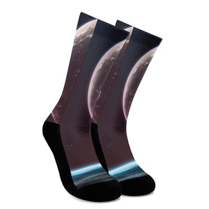 Cosmic Space Print Crew Socks