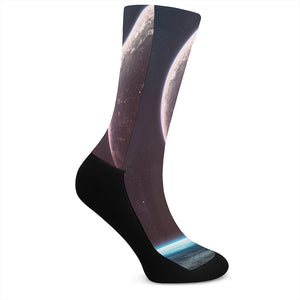 Cosmic Space Print Crew Socks