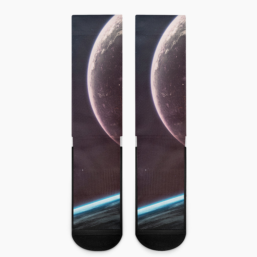 Cosmic Space Print Crew Socks