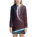 Cosmic Space Print Pullover Hoodie Dress