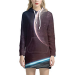 Cosmic Space Print Hoodie Dress