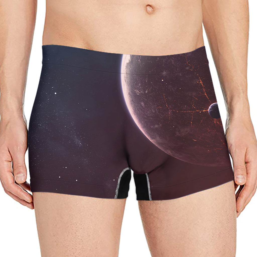 Cosmic Space Print Men's Boxer Briefs