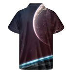 Cosmic Space Print Men's Short Sleeve Shirt
