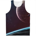 Cosmic Space Print Men's Tank Top