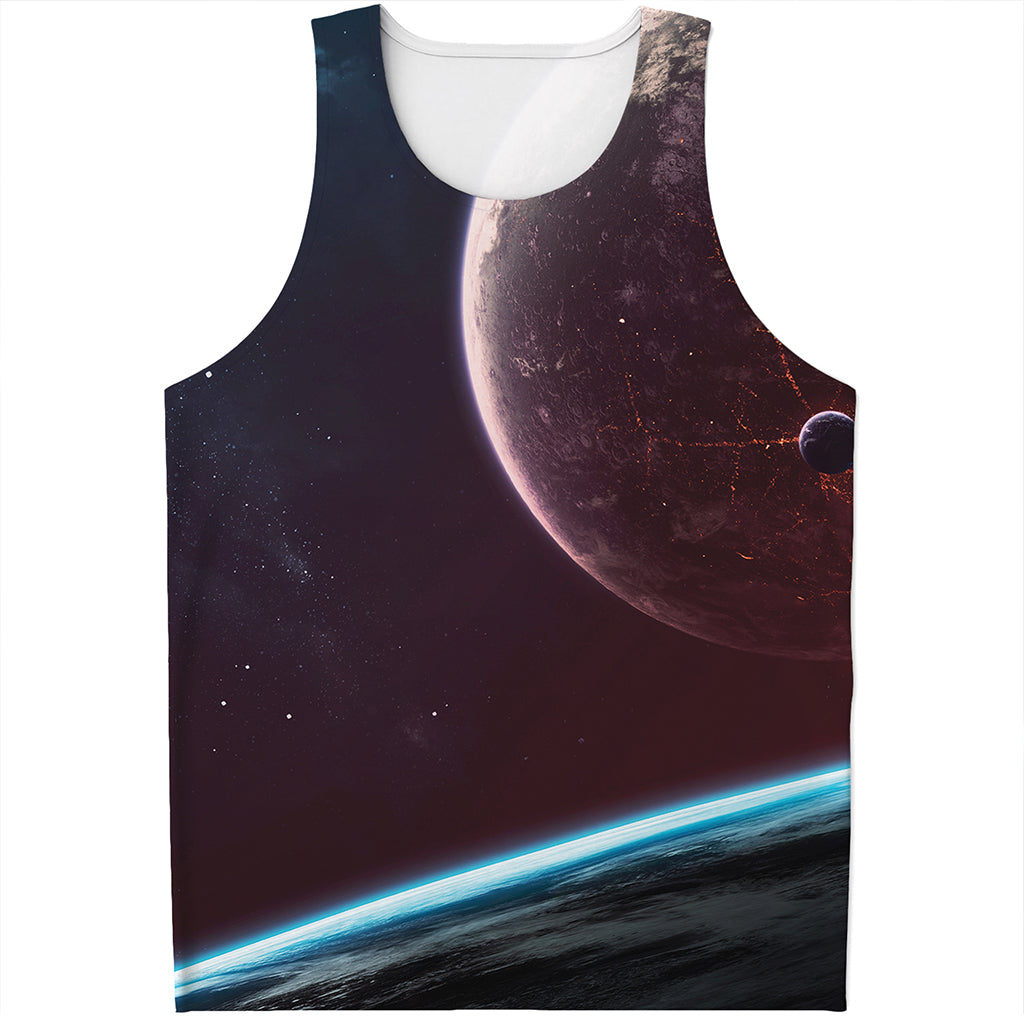 Cosmic Space Print Men's Tank Top