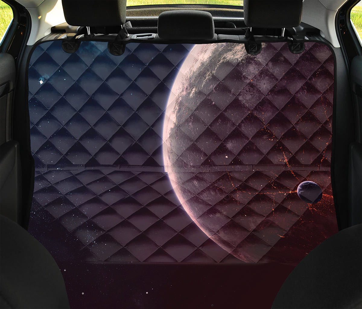 Cosmic Space Print Pet Car Back Seat Cover