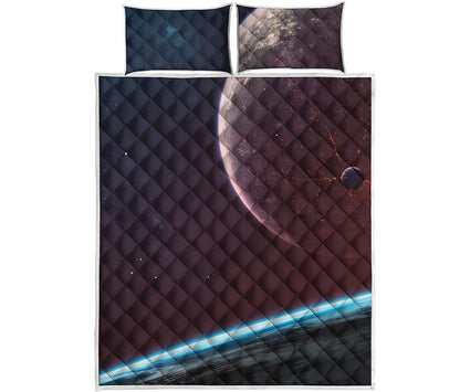 Cosmic Space Print Quilt Bed Set