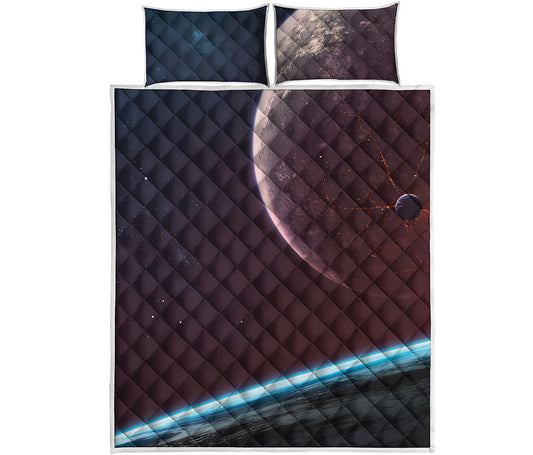 Cosmic Space Print Quilt Bed Set