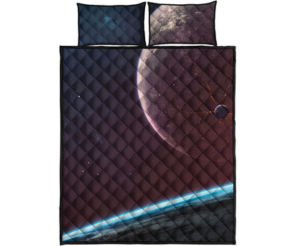 Cosmic Space Print Quilt Bed Set