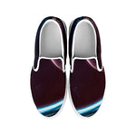 Cosmic Space Print White Slip On Shoes
