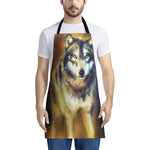 Cosmic Wolf Portrait Print Apron