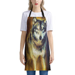 Cosmic Wolf Portrait Print Apron