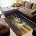 Cosmic Wolf Portrait Print Floor Mat