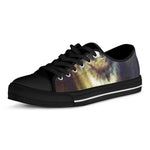 Cosmic Wolf Portrait Print Black Low Top Shoes