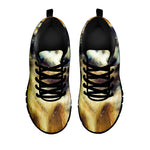 Cosmic Wolf Portrait Print Black Sneakers