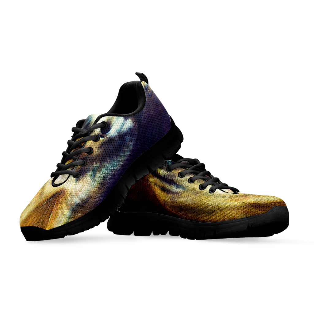 Cosmic Wolf Portrait Print Black Sneakers