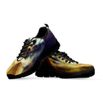Cosmic Wolf Portrait Print Black Sneakers