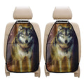 Cosmic Wolf Portrait Print Car Seat Organizers