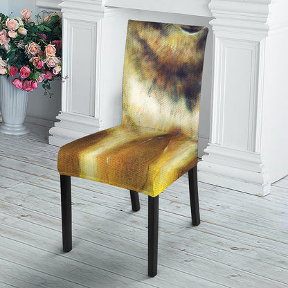 Cosmic Wolf Portrait Print Dining Chair Slipcover