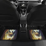 Cosmic Wolf Portrait Print Front and Back Car Floor Mats
