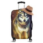 Cosmic Wolf Portrait Print Luggage Cover