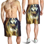 Cosmic Wolf Portrait Print Men's Shorts