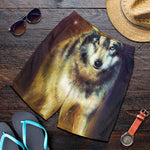 Cosmic Wolf Portrait Print Men's Shorts