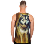 Cosmic Wolf Portrait Print Men's Tank Top