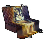 Cosmic Wolf Portrait Print Pet Car Back Seat Cover