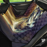 Cosmic Wolf Portrait Print Pet Car Back Seat Cover