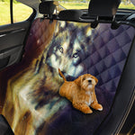 Cosmic Wolf Portrait Print Pet Car Back Seat Cover