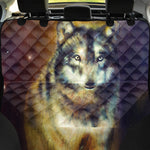 Cosmic Wolf Portrait Print Pet Car Back Seat Cover