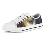 Cosmic Wolf Portrait Print White Low Top Shoes