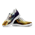 Cosmic Wolf Portrait Print White Sneakers