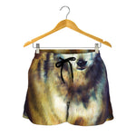 Cosmic Wolf Portrait Print Women's Shorts
