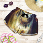Cosmic Wolf Portrait Print Women's Shorts