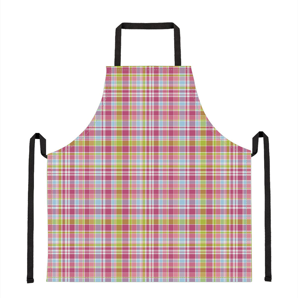 Cotton Candy Pastel Plaid Pattern Print Apron