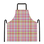 Cotton Candy Pastel Plaid Pattern Print Apron