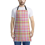 Cotton Candy Pastel Plaid Pattern Print Apron