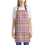 Cotton Candy Pastel Plaid Pattern Print Apron