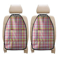 Cotton Candy Pastel Plaid Pattern Print Car Seat Organizers