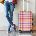 Cotton Candy Pastel Plaid Pattern Print Luggage Cover